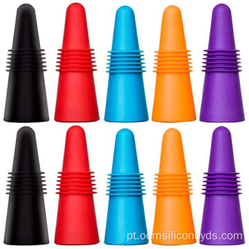 Selador reutilizável e inquebrável cobre rolhas de silicone